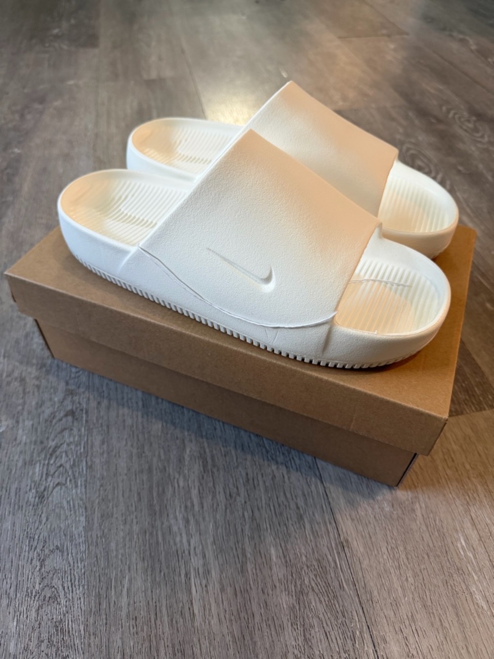 Women’s Nike Calm Slides In Off White Sail DX4816-100